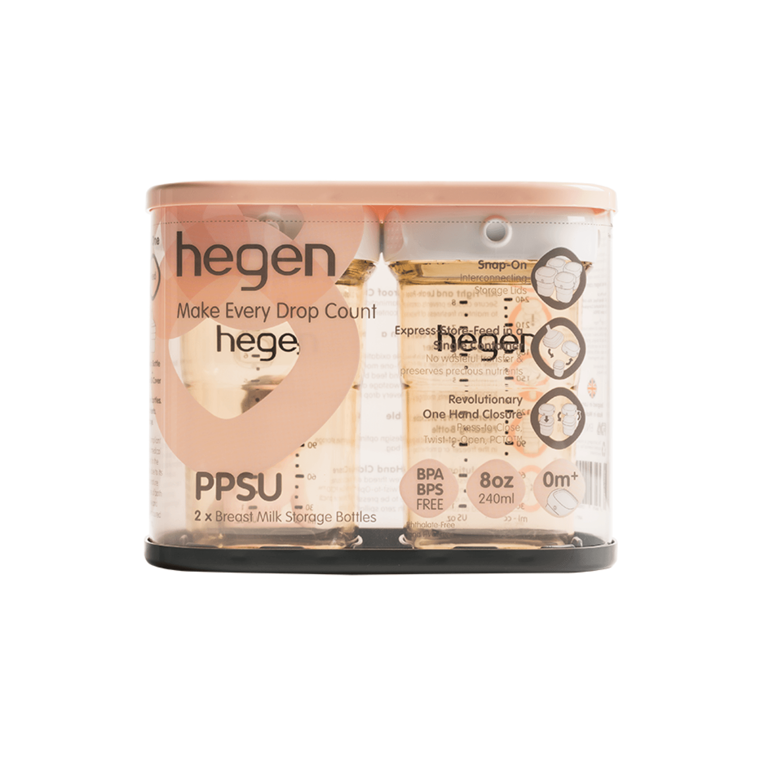 Hegen PCTO™ 240ml/8oz Breast Milk Storage PPSU, 2-Pack - hegen.us