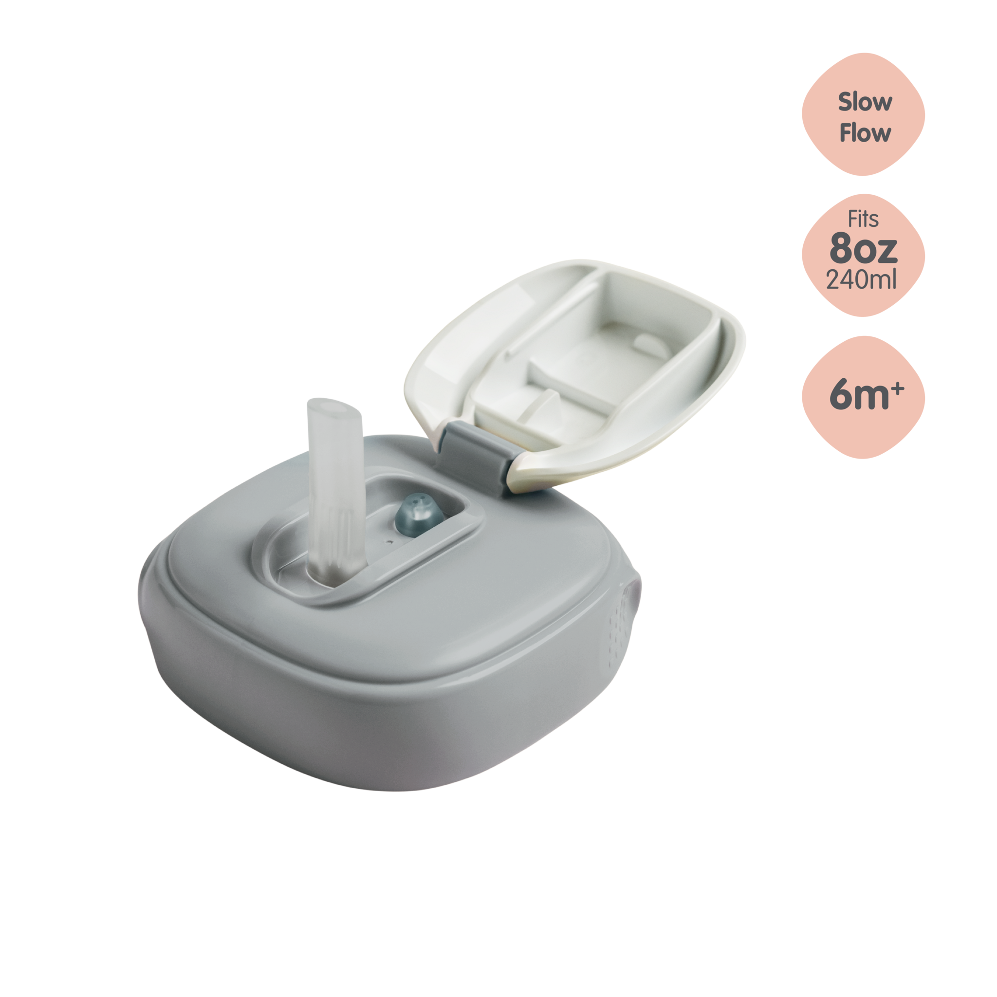 Hegen PCTO™ Straw Spout Grey (Slow Flow) - 6 months and above (Only for 8oz/240ml)
