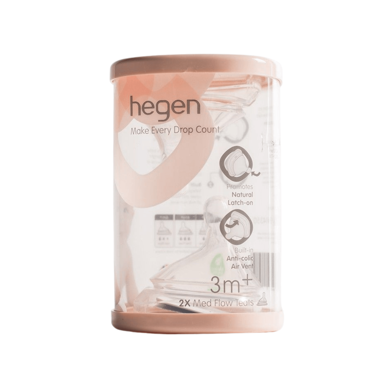 Hegen Teat Medium Flow, 2-Pack (3 to 6 months) - hegen.us