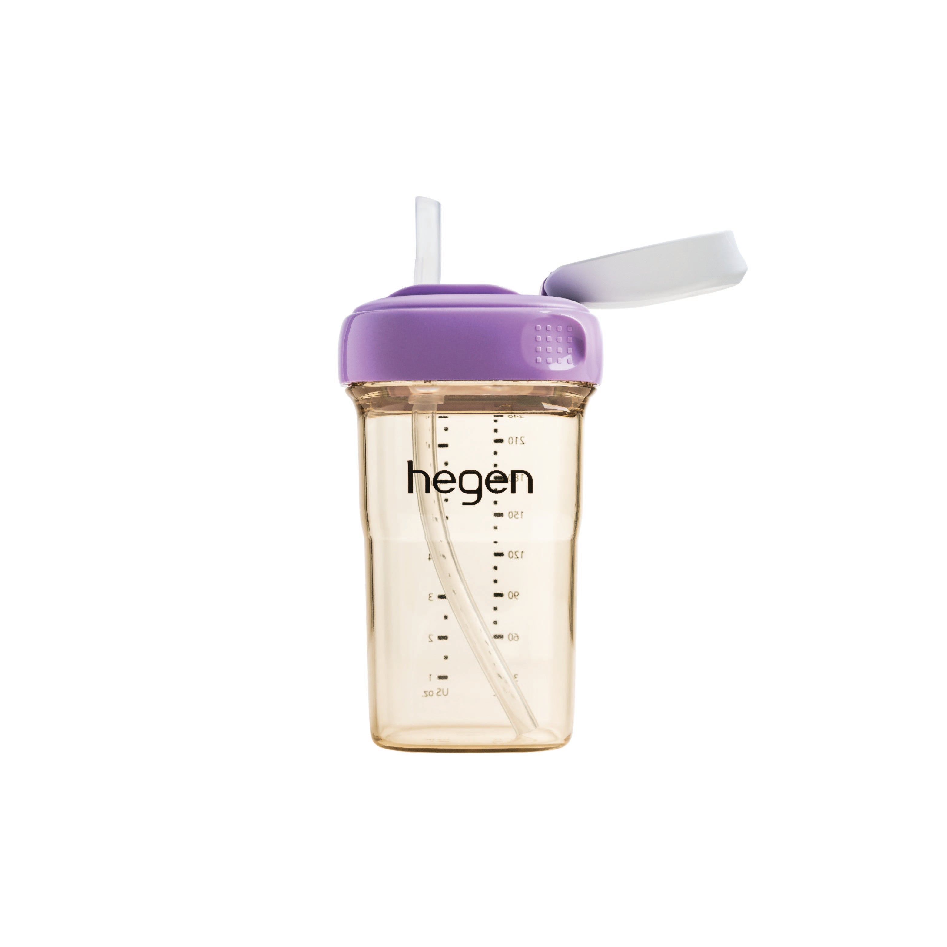 Hegen PCTO™ 240ml/8oz Straw Cup PPSU Purple (Slow Flow) - 6 months and above