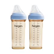 Hegen PPSU Baby Bottle - 6 Months Plus - 330ml/11oz - Blue - 2-Pack