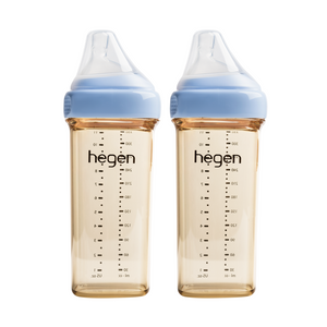 Hegen PPSU Baby Bottle - 6 Months Plus - 330ml/11oz - Blue - 2-Pack