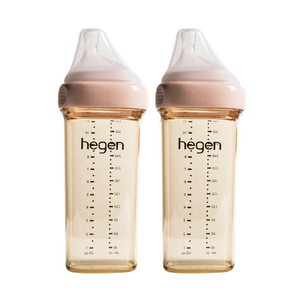 Hegen PPSU Baby Bottle - 6 Months Plus - 330ml/11oz - Pink - 2-Pack