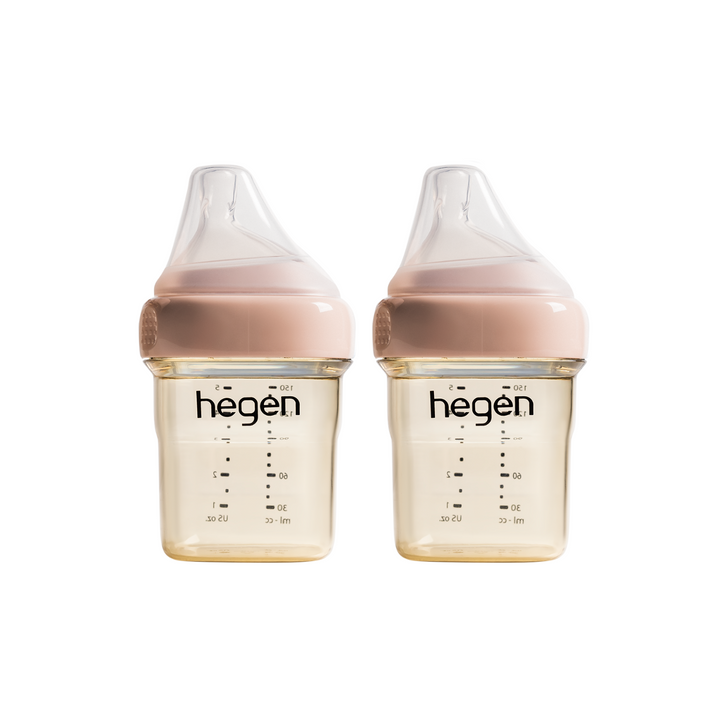 Hegen PPSU Baby Bottle - 1 to 3 Months 150ml/5oz - Pink - 2-Pack