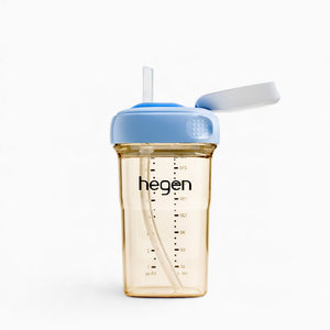 Hegen PPSU Straw Cup - 6 Months Plus - 240ml/8oz - Blue