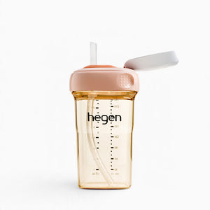 Hegen PPSU Straw Cup - 6 Months Plus - 240ml/8oz - Pink