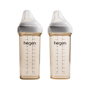 Hegen PPSU Baby Bottle - 6 Months Plus - 330ml/11oz - 2-Pack - White