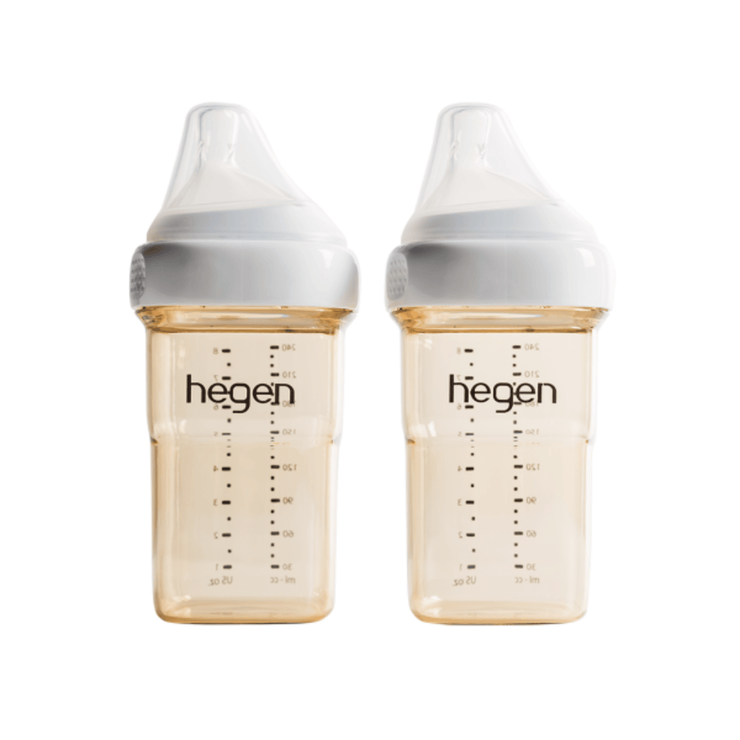 Hegen PCTO™ 240ml/8oz Feeding Bottle PPSU, 2-Pack with 2 x Medium Flow Teat (3 to 6 months) - hegen.us