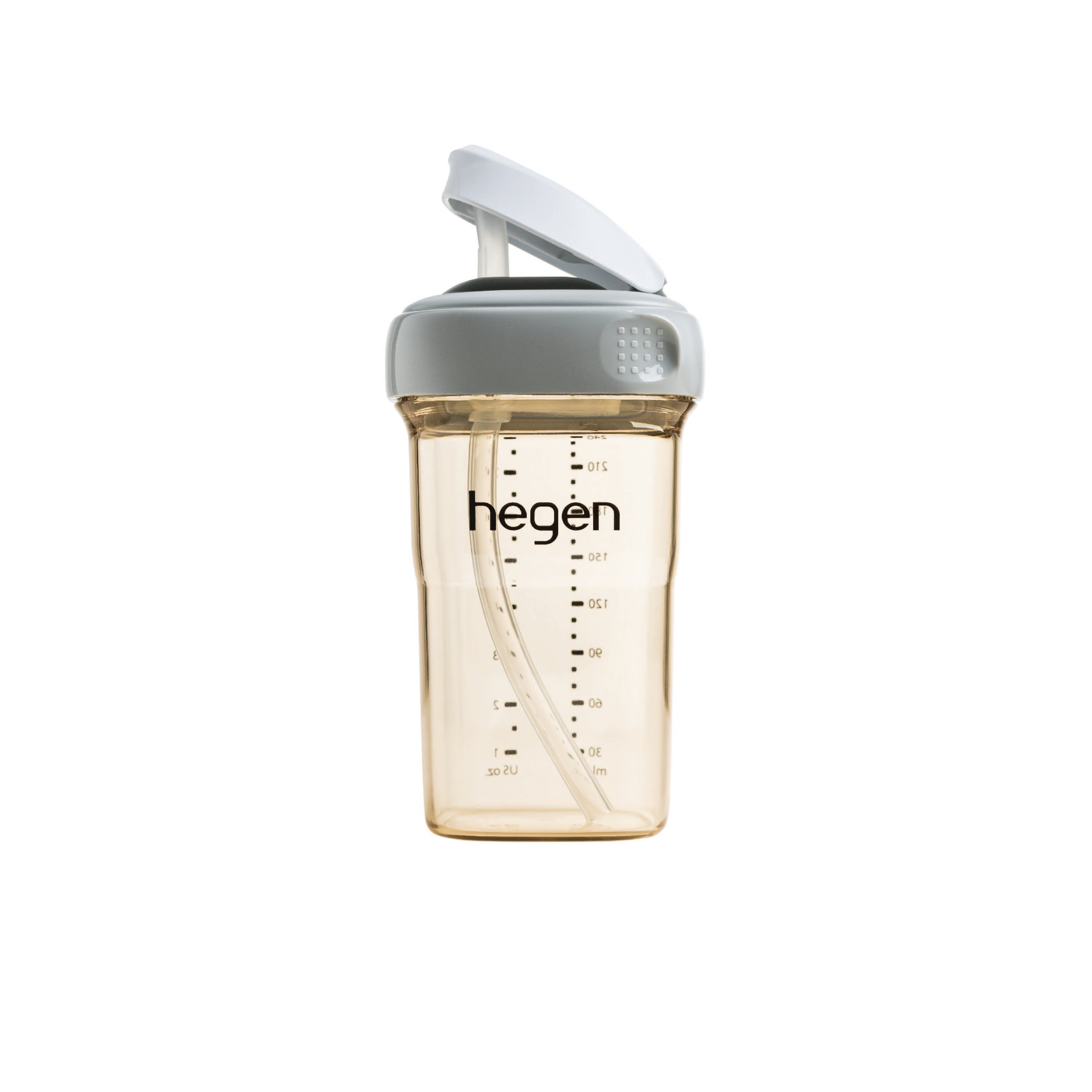 Hegen PCTO™ 240ml/8oz Straw Cup PPSU Grey (Slow Flow) - 6 months and above