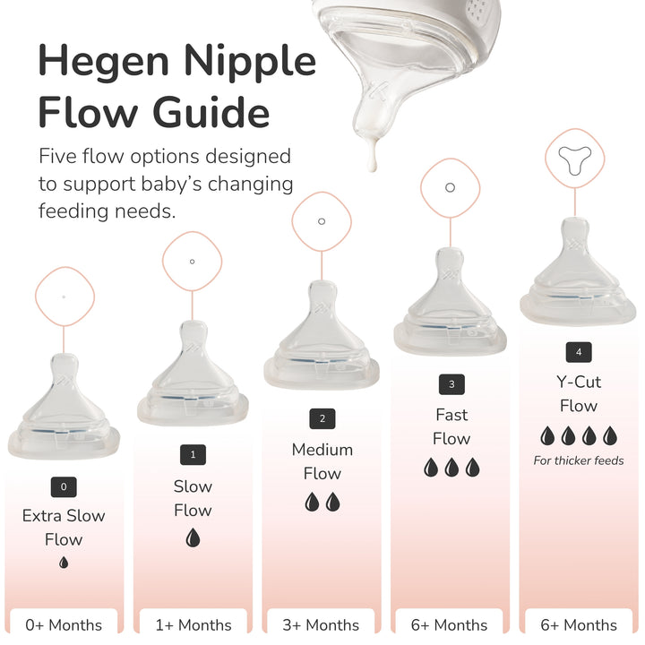 Hegen Nipple Fast Flow, 2-Pack (6 months and beyond)