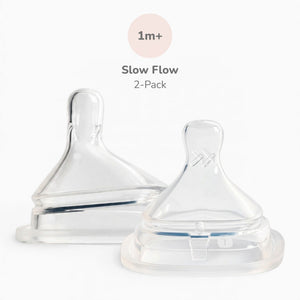 Hegen Nipple Slow Flow, 2-Pack (1 to 3 months)