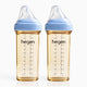 Hegen PPSU Anti-Colic Baby Bottle - 6 Months Plus - 330ml/11oz - Blue - 2-Pack