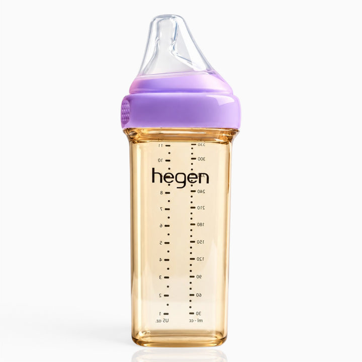 Hegen PPSU Anti-Colic Baby Bottle - 6 Months Plus - 330ml/11oz - Purple