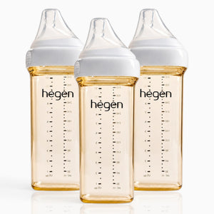 Hegen PPSU Anti-Colic Baby Bottle - 6 Months Plus - 330ml/11oz - 3-Pack - White