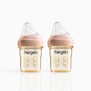 Hegen PPSU Anti-Colic Baby Bottle - 1 to 3 Months 150ml/5oz - Pink - 2-Pack