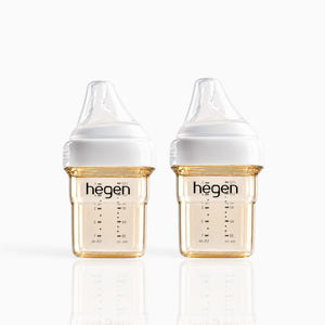 Hegen PPSU Anti-Colic Baby Bottle - 1 to 3 Months 150ml/5oz - 2-Pack - White