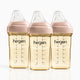 Hegen PPSU Anti-Colic Baby Bottle - 3 to 6 Months - 240ml/8oz - Pink - 3-Pack