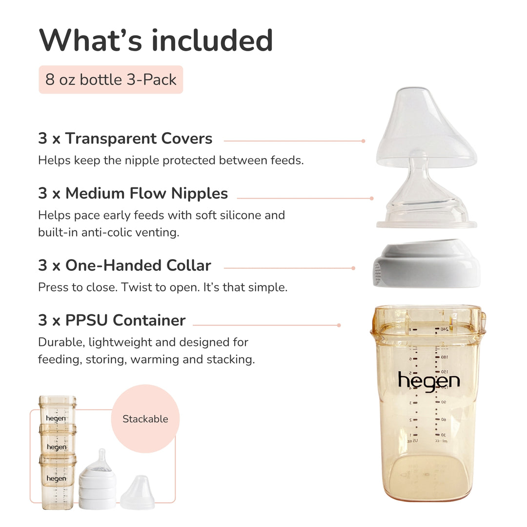 8oz Baby Bottle 3-Pack