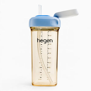 Hegen PPSU Straw Cup - 9 Months Plus - 330ml/11oz - Blue