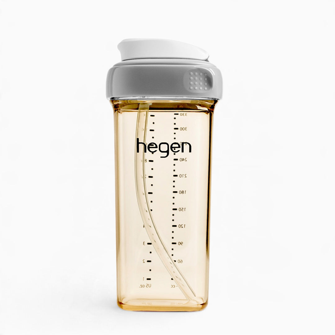 Hegen PPSU Straw Cup - 9 Months Plus - 330ml/11oz - Grey