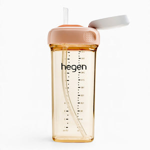 Hegen PPSU Straw Cup - 9 Months Plus - 330ml/11oz - Pink