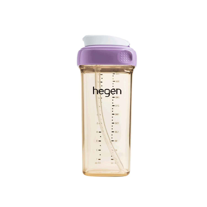 Hegen PPSU Straw Cup - 9 Months Plus - 330ml/11oz - Purple