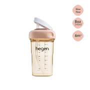 Hegen PPSU Straw Cup - 6 Months Plus - 240ml/8oz - Pink