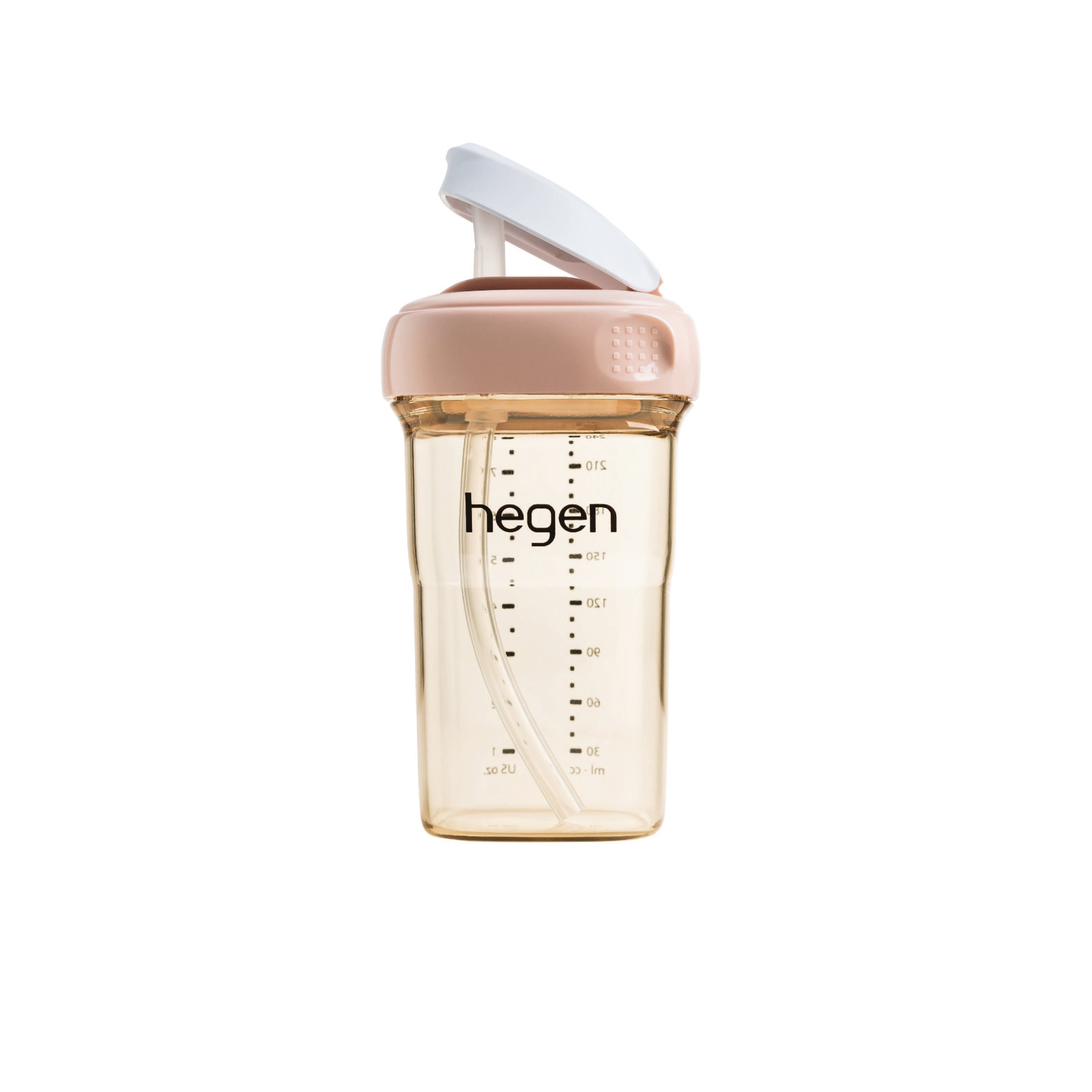 Hegen PCTO™ 240ml/8oz Straw Cup PPSU Pink (Slow Flow) - 6 months and above