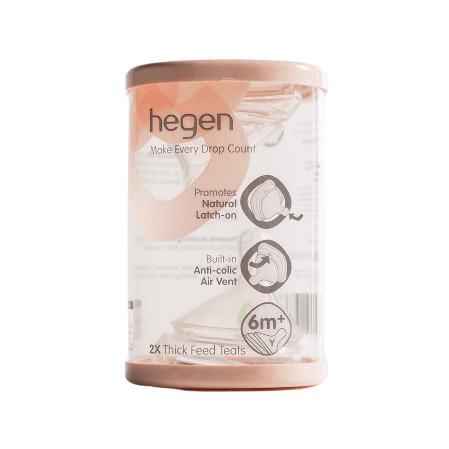 Hegen Teat Thick Feed, 2-Pack (for thickened liquids) - hegen.us