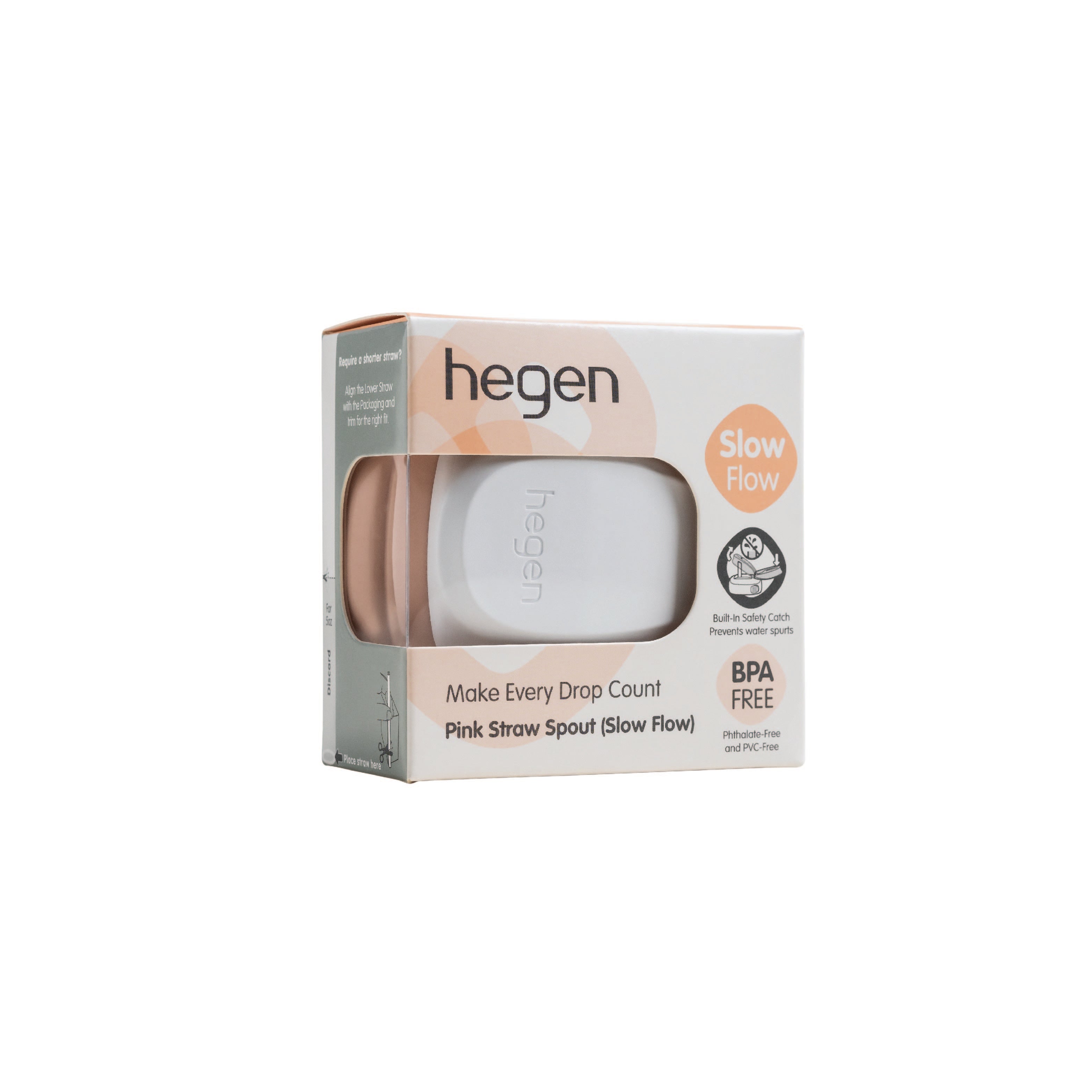 Hegen PCTO™ Straw Spout Pink (Slow Flow) - 6 months