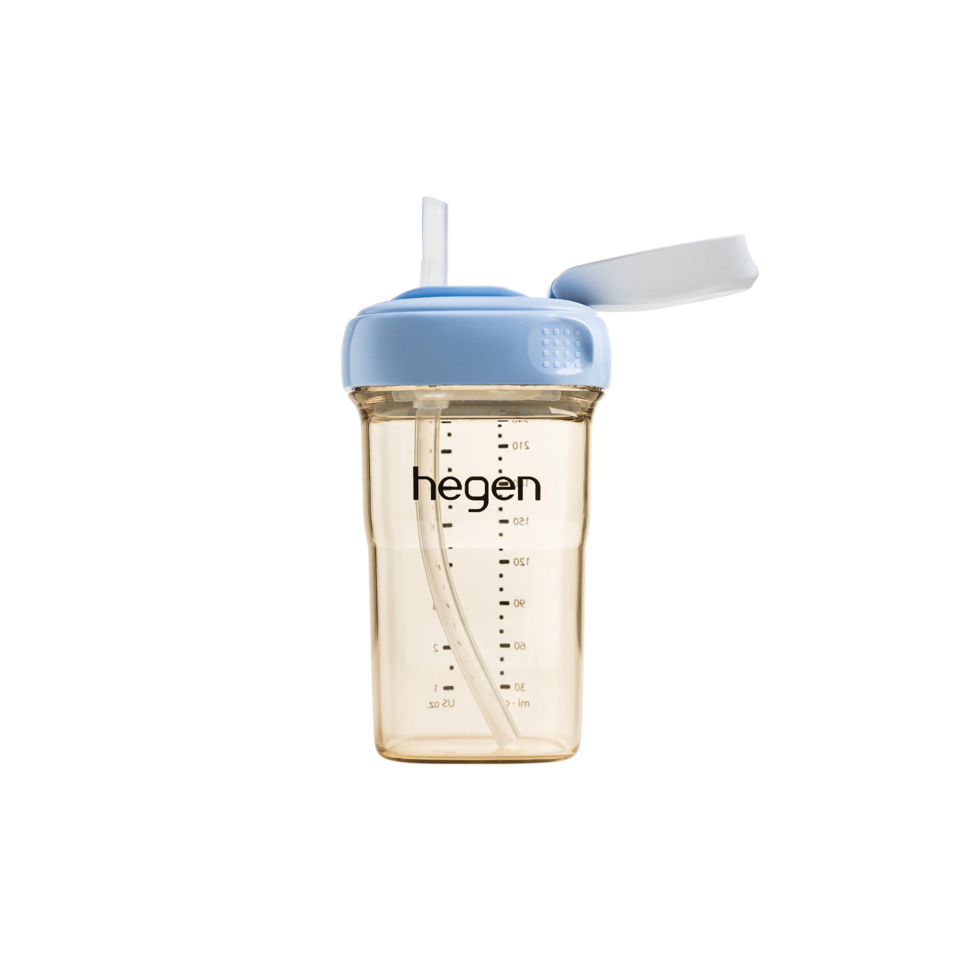 Hegen PCTO™ 240ml/8oz Straw Cup PPSU Blue (Slow Flow) suitable for 6 months and above