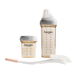11oz Single Feeding Bottle with 5oz Storage & Bottle Brush