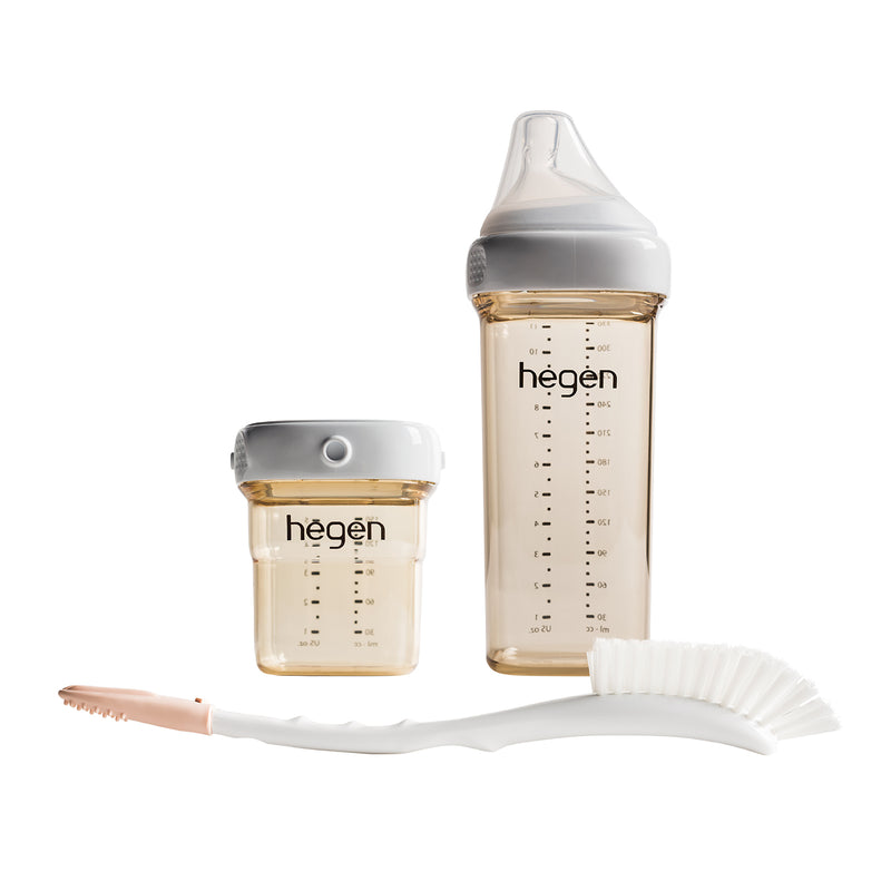 11oz Single Feeding Bottle with 5oz Storage & Bottle Brush